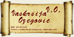 Vaskrsija Ožegović vizit kartica